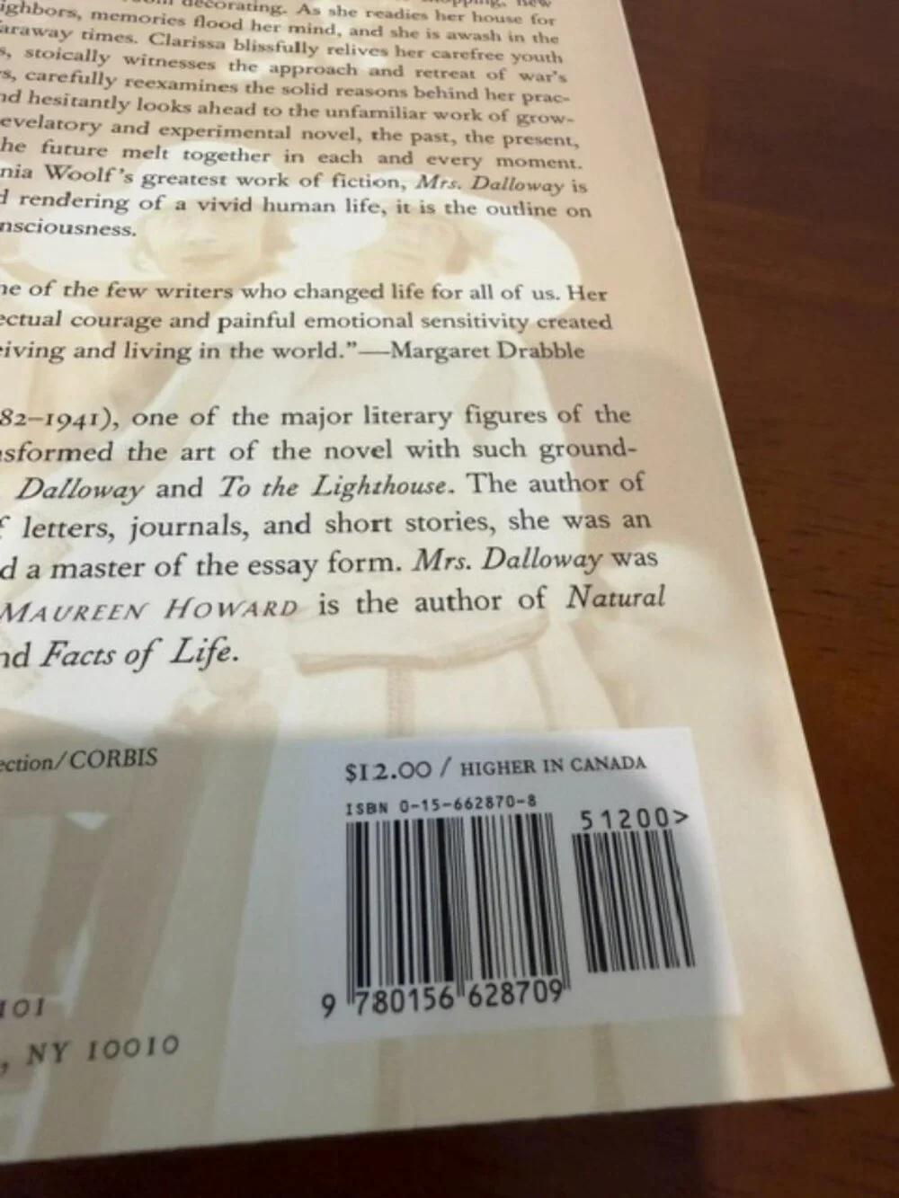 Virginia Wolf Mrs. Dalloway Vintage Book